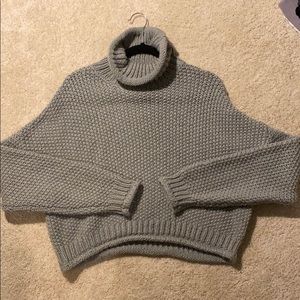 Grey crop sweater Anthropologie